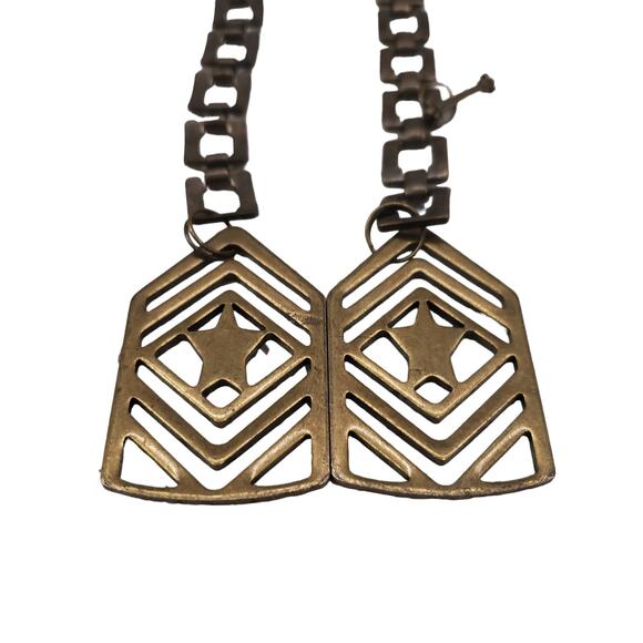 Military Style Necklace Metal Necklace Army Sgt Major Patch Sash Halloween - Picture 2 of 6